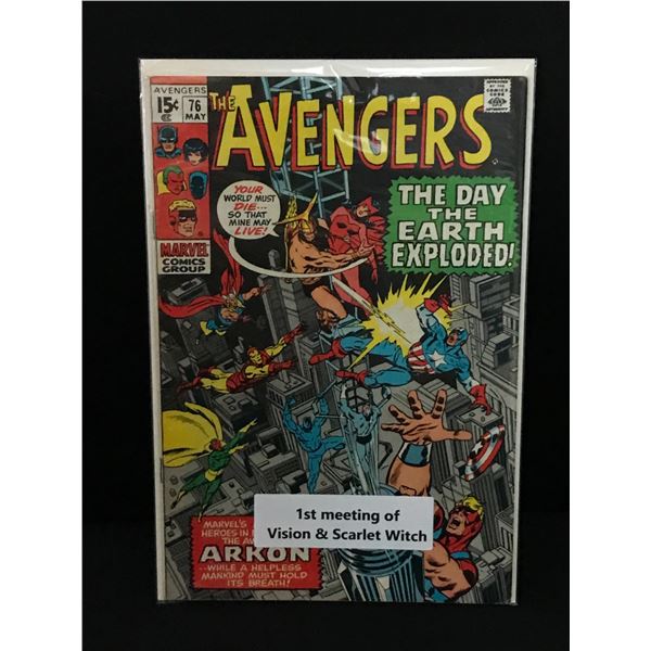 THE AVENGERS #76 1ST MEETING OF VISION & THE SCARLET WITCH - MARVEL COMICS