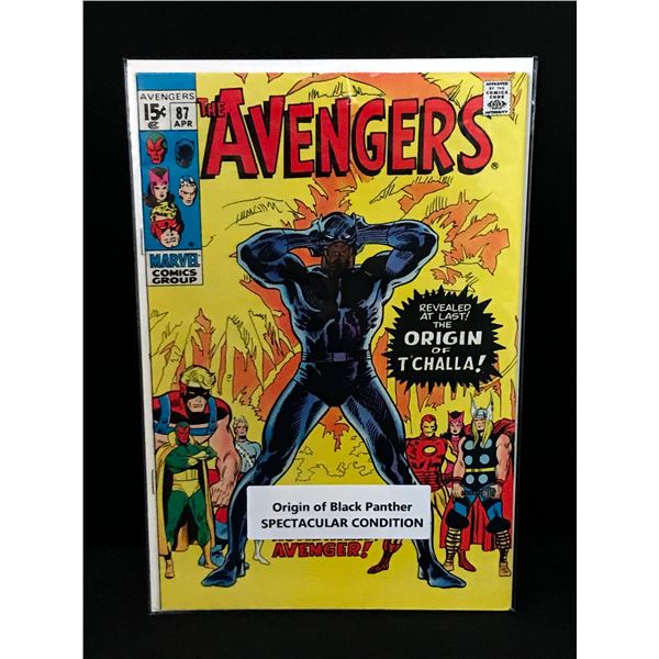 THE AVENGERS #87 ORIGIN OF BLACK PANTHER - MARVEL COMICS