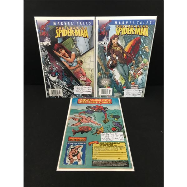 LOT OF 3 SPIDERMAN COMICS - MARVEL COMICS