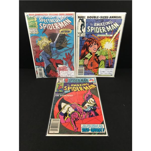 LOT OF 3 SPIDERMAN COMICS - MARVEL COMICS