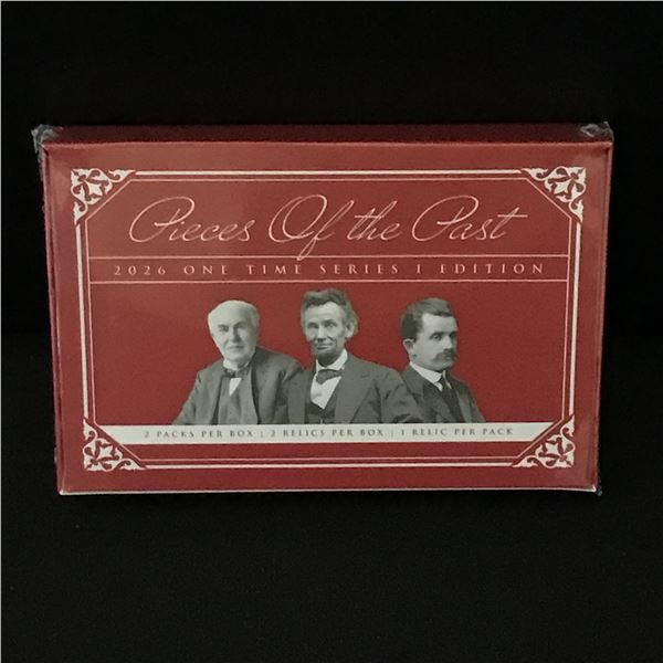 2026 PIECES OF THE PAST KEEPSAKE EDITION SEALED TRADING CARD BOX - CONTAINS A GUARANTEED RELIC CARD
