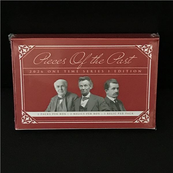 2026 PIECES OF THE PAST KEEPSAKE EDITION SEALED TRADING CARD BOX - CONTAINS A GUARANTEED RELIC CARD