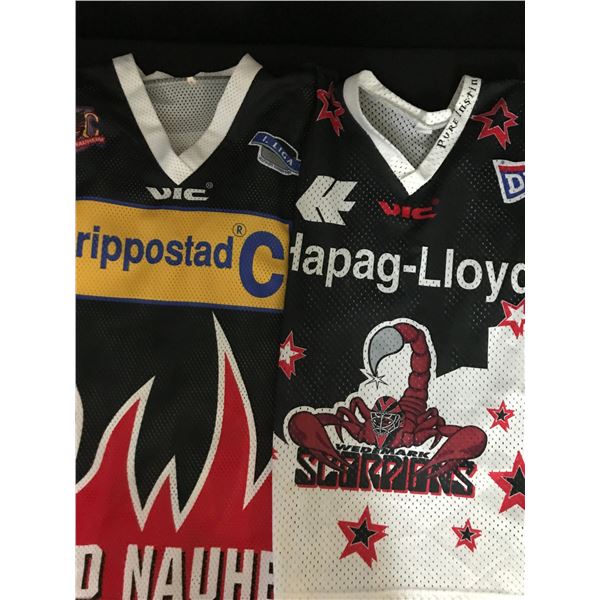 2 VINTAGE EURO HOCKEY JERSEYS