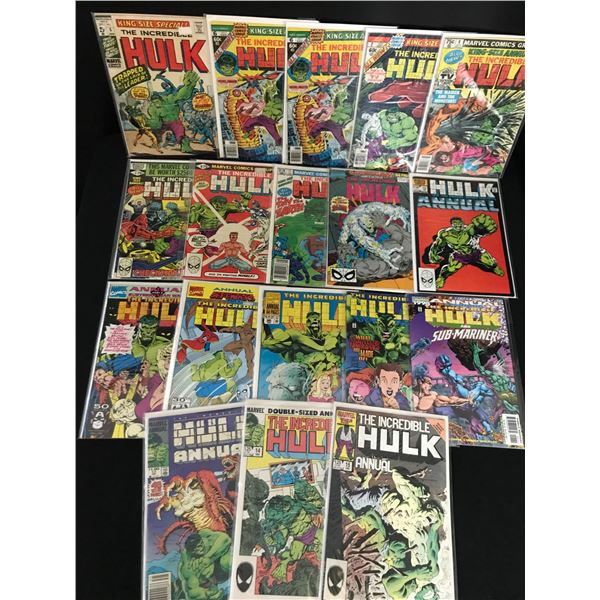 LOT OF 18 INCREDIBLE HULK COMICS - MARVEL COMICS
