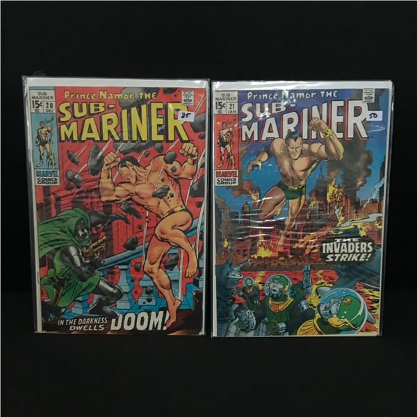 LOT OF 2 SUB-MARINER COMICS #20 - #21 - MARVEL COMICS