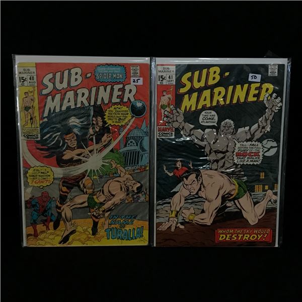 LOT OF 2 SUB-MARINER COMICS #40 - #41 - MARVEL COMICS
