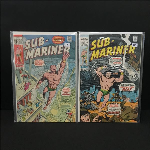 LOT OF 2 SUB-MARINER COMICS #38 - #39 - MARVEL COMICS