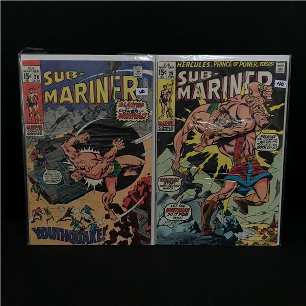 LOT OF 2 SUB-MARINER COMICS #28 - #29 - MARVEL COMICS