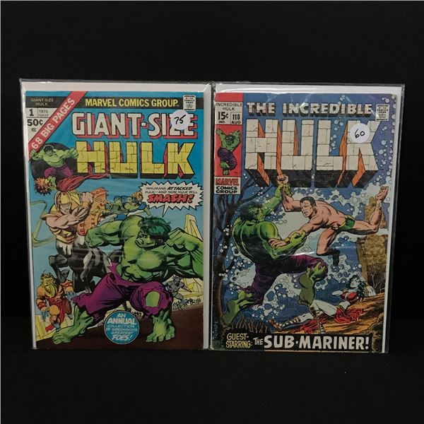 LOT OF 2 HULK COMICS - MARVEL COMICS