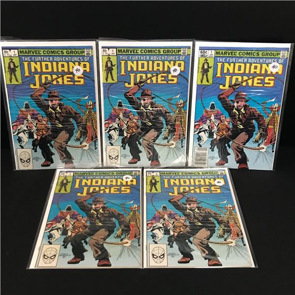 LOT OF 5 INDIANA JONES COMICS ALL #1'S - MARVEL COMICS