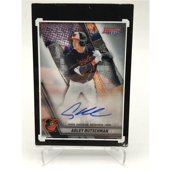 2019 BOWMAN'S BEST BASEBALL ADLEY RUTSCHMAN SIGNED ROOKIE CARD