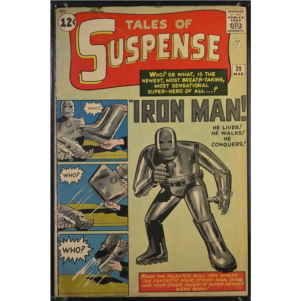 GRAIL KEY MARVEL COMCIS TALES OF SUSPENSE NO,39 (1ST APP IRON MAN) GOOD CONDITION