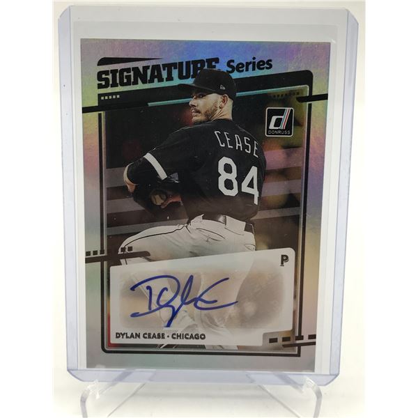2020 PANINI DONRUSS BASEBALL DYLAN CEASE SIGNED SIGNATURE SERIES ROOKIE CARD