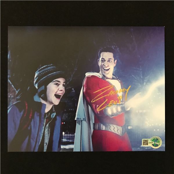ZACHARY LEVI SIGNED SHAZAM 8X10 - WWOC COA