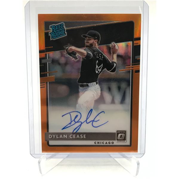 2020 PANINI DONRUSS OPTIC BASEBALL DYLAN CEASE SIGNED RATED ROOKIE TRADING CARD 25/99