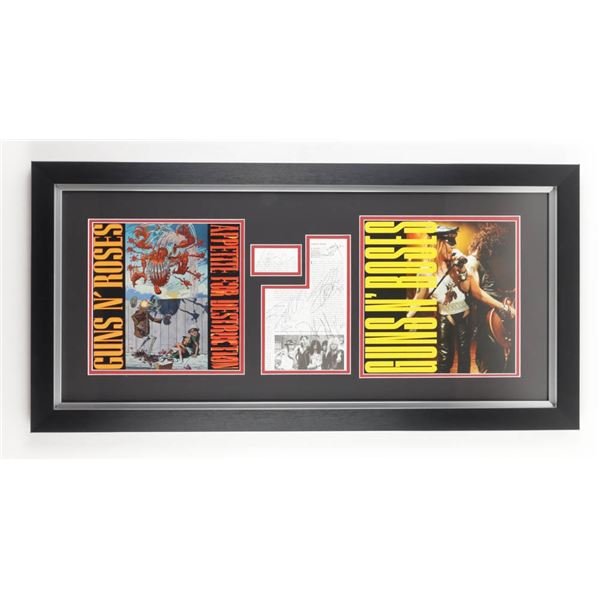 GUNS N ROSES SIGNED PRESENTATION PIECE - BECKETT LOA