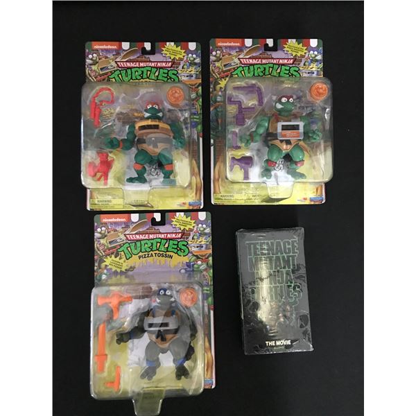 LOT OF 3 TEENAGE MUTANT NINJA TURTLE ACTION FIGURES IN ORIGINAL PACKAGING