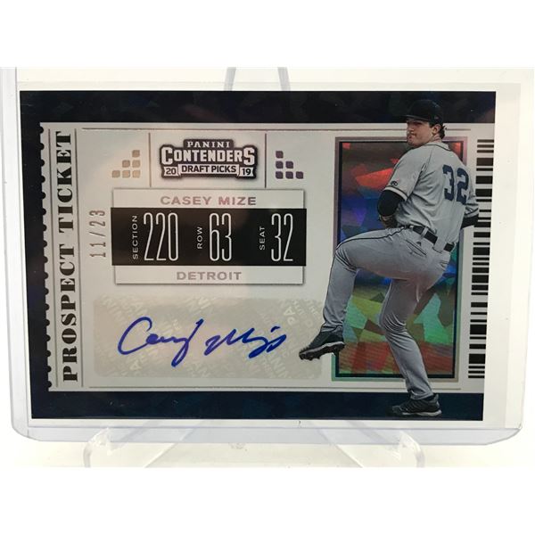 2019 PANINI CONTENDERS DRAFT PICKS CASEY MIZE SIGNED TRADING CARD 11/23