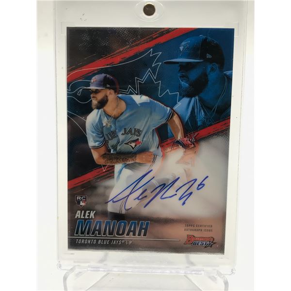 2021 BOWMAN'S BEST BASEBALL ALEK MANOAH SIGNED ROOKIE TRADING CARD