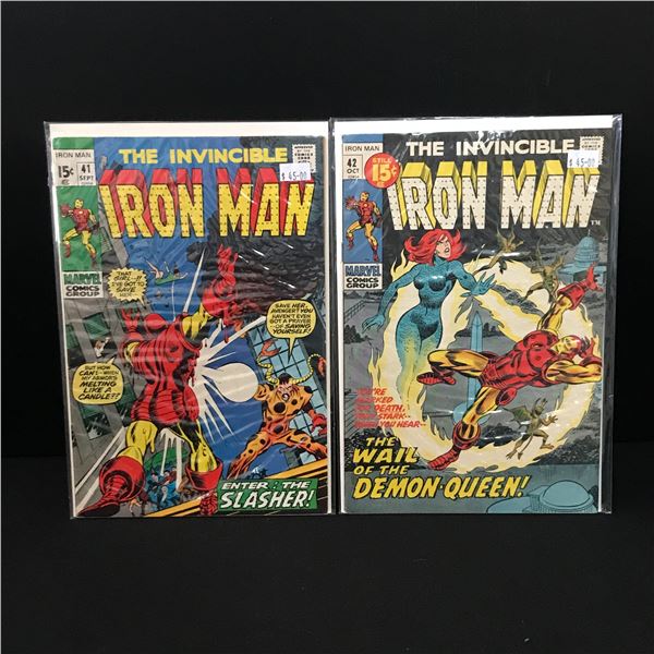 LOT OF 2 INVINCIBLE IRON MAN COMICS #41 - #42 - MARVEL COMICS