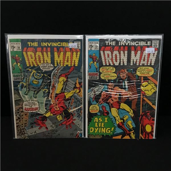 LOT OF 2 INVINCIBLE IRON MAN COMICS #36 - #37 - MARVEL COMICS