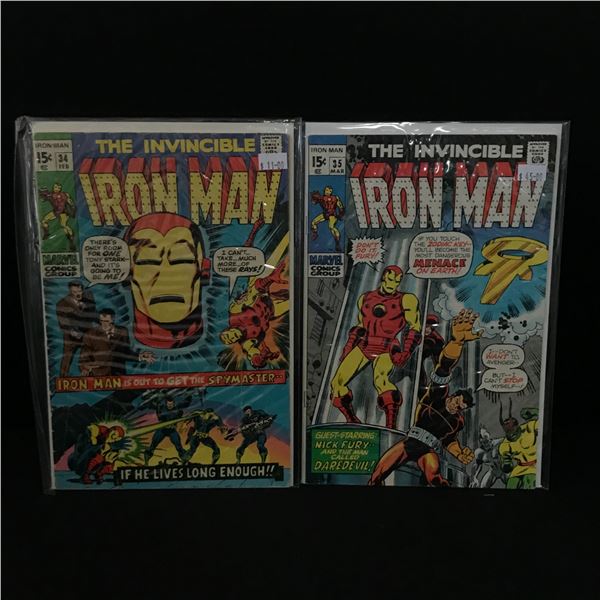 LOT OF 2 INVINCIBLE IRON MAN COMICS #34 - #35 - MARVEL COMICS