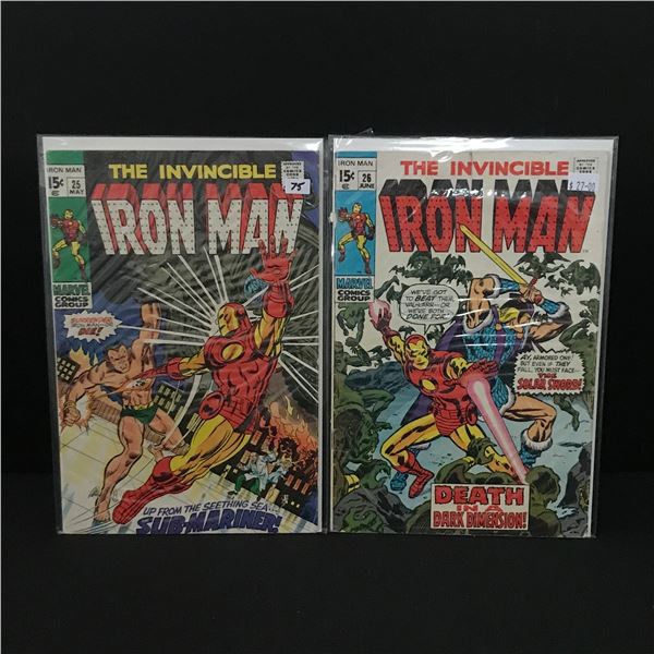 LOT OF 2 INVINCIBLE IRON MAN COMICS #25 - #26 - MARVEL COMICS