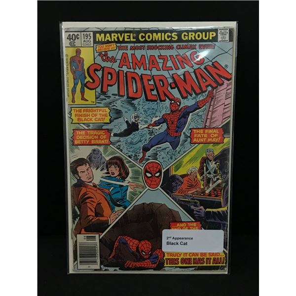 THE AMAZING SPIDERMAN #195 2ND APP BLACK CAT - MARVEL COMICS