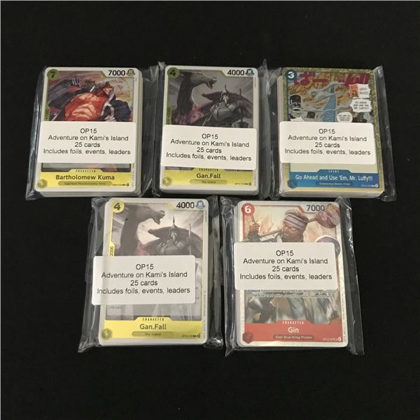 LOT OF 125 ONE PIECE TCG OP15 TRADING CARDS