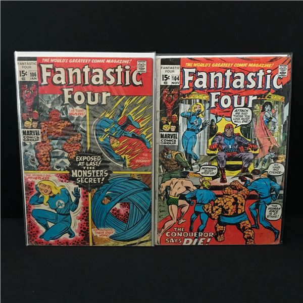 LOT OF 2 FANTASTIC FOUR COMICS - MARVEL COMICS