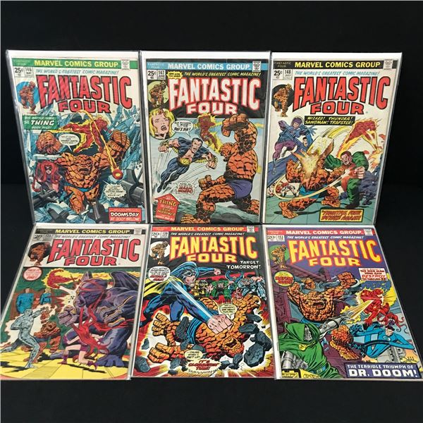 LOT OF 6 FANTASTIC FOUR COMICS - MARVEL COMICS