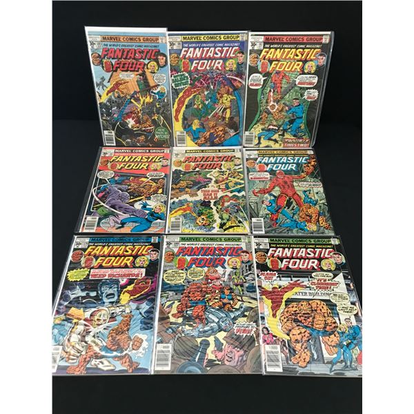 LOT OF 9 FANTASTIC FOUR COMICS #179 - #187 - MARVEL COMICS
