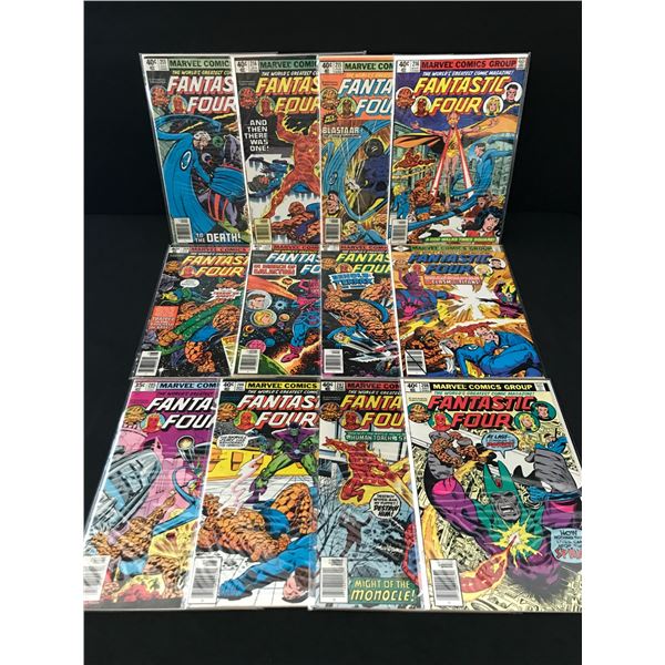 LOT OF 12 FANTASTIC FOUR COMICS #205 - #216 - MARVEL COMICS