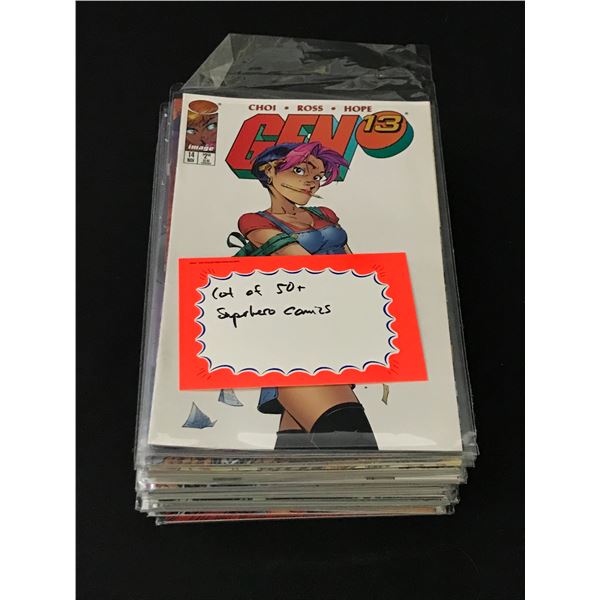 LOT OF 50+ MIXED TITLE SUPERHERO COMICS