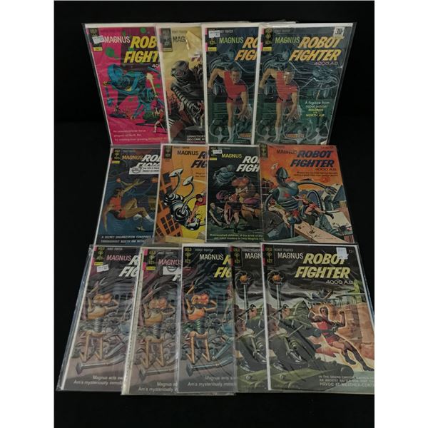 LOT OF 13 MAGNUS ROBOT FIGHTER - GOLD KEY COMICS