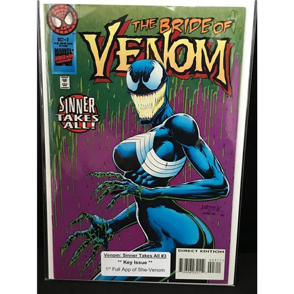 THE BRIDE OF VENOM #3 1ST FULL APP OF SHE-VENOM - MARVEL COMICS