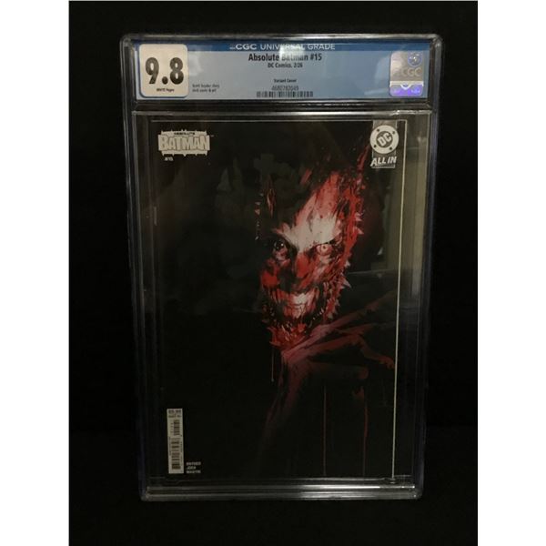 ABSOLUTE BATMAN #15 BY DC COMICS - CGC GRADE 9.8