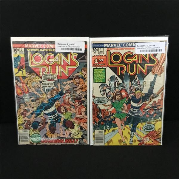 LOT OD 2 LOGAN'S RUN COMICS #1 - #2 - MARVEL COMICS