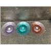 Image 1 : 3 MyPatio Plastic Serving Bowls – Purple, Blue, Red