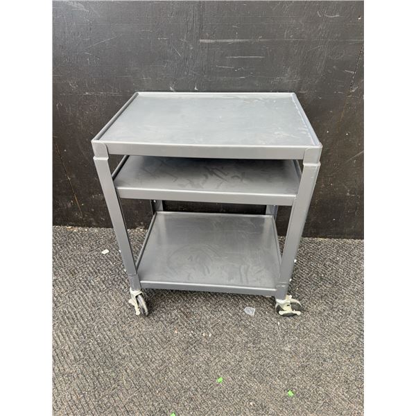 3-Tier Metal Utility Cart on Casters