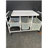 Image 1 : Rolling Utility Cart with Plastic Storage Bins
