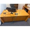 Image 2 : Wooden Desk, Sideboard Cabinet  w/ Hutch, Book Shelf & Rolling Chair, Misc Sizes (contents not inclu
