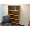 Image 4 : Wooden Desk, Sideboard Cabinet  w/ Hutch, Book Shelf & Rolling Chair, Misc Sizes (contents not inclu