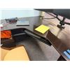 Image 3 : L-Shaped Wooden Desk w/ 4 Drawers 71" x 71" x 23" x 30"H & Upholstered Chair (contents not included)