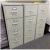 Image 1 : Qty 3 HON 4-Drawer Filing Cabinets 18" x 28" x 52"H (each)
