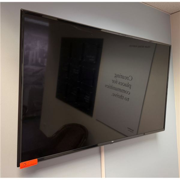 LG Wall-Mount Flat Screen TV 49" x 28"