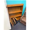 Image 2 : U-Shaped Wooden Desk w/ Book Shelf & Rolling Chair, Misc Sizes (contents not included)