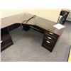 Image 2 : L-Shaped Wooden Desk w/ 4 Drawers 71" x 71" x 23" x 30"H & Filing Cabinet & White Board (contents no