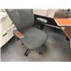 Image 4 : L-Shaped Wooden Desk w/ 4 Drawers 71" x 71" x 23" x 30"H & Wall Shelving Unit & Rolling Chair (conte