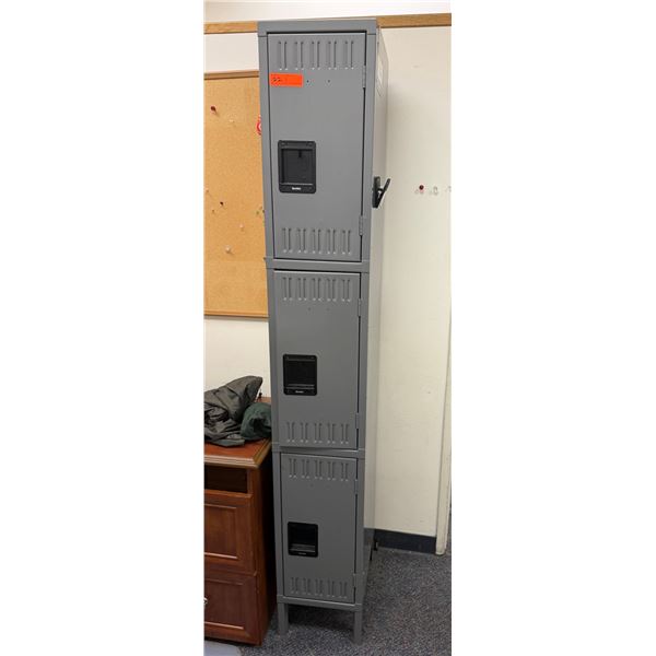 Tennsco Triple Tier 3-Compartment Locker 12" x 18" x 78"H